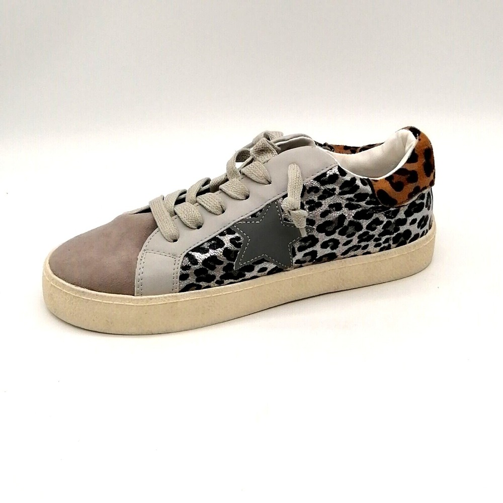 Madden Girl Shoes Womens Larrk Sneakers Multicolor Leopard Print Low Top 6